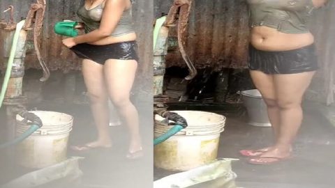 Chubby sister nude bath with transparent top