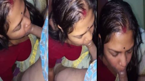 Chubby wife sucking dick MMS video