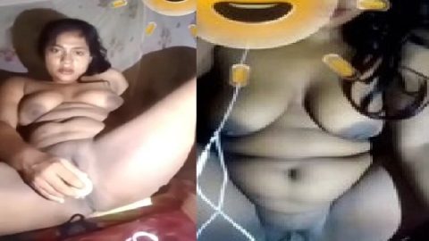 Cucumber masturbating pussy by desi girl nude live