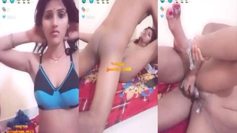 Cute Indian couple sex act on live cam