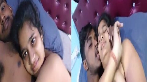 Cute Indian lovers sex and hot bedroom romance