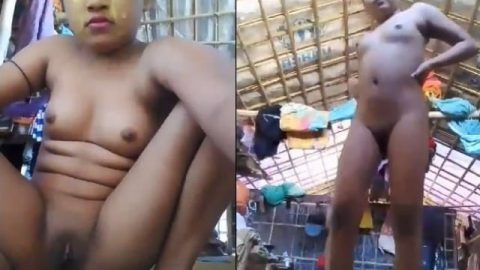 Cute Ruhinga girl nude show on selfie cam
