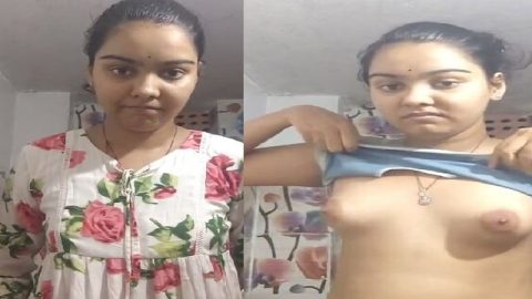 Cute girl striptease in bathroom and naked show