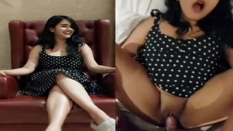 Cute girlfriend moaning with Indian fingering