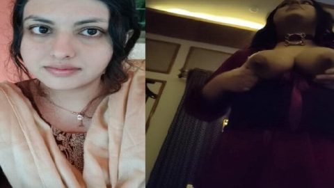 Cute hijab girl first time boobs show to lover