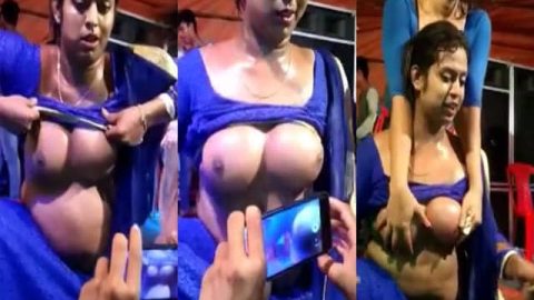 Transgender daring big boob show