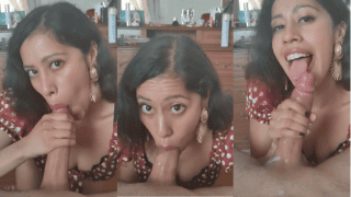 Desi Girl Abroad White Cock Deep Throat Lusty Blowjob