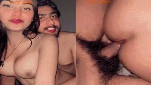 Desi girlfriend doggy fuck with lover in FSI sex