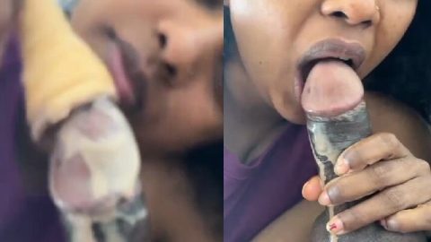 Dick sucking with icecream by viral Indian girl nude