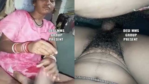 Fucking bushy pussy of Desi Bhabhi after handjob