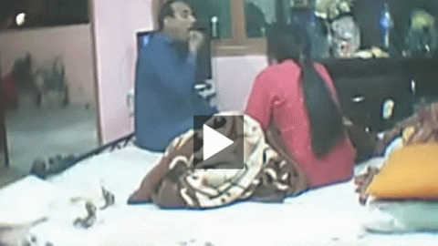 Illicit sex couple's full-length home sex video