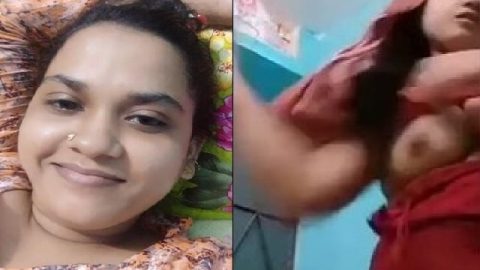 Girlfriend dressing video after bath showing boobs