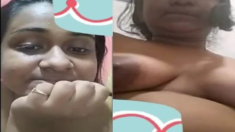Girlfriend nude video call sex teasing lover