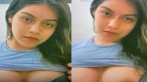Girlfriend playing with nipples in FSI sex selfie