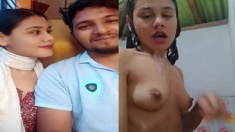 Girlfriend topless shower nude bath viral video