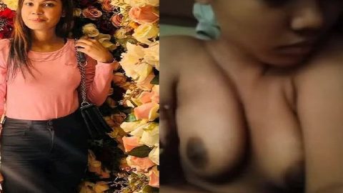 Gorgeous Indian model boobs show in bedroom