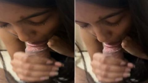Hairy boyfriend dick sucking viral Indian blowjob
