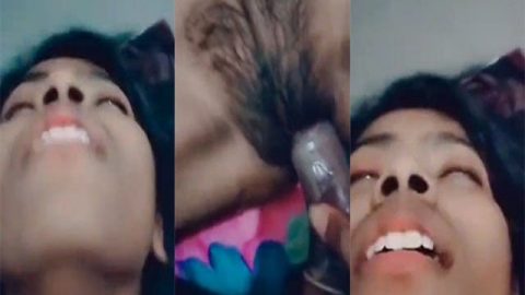 Hairy pussy Indian girl moaning softly
