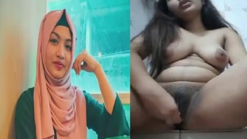 Hairy pussy hijab girl masturbating viral FSI sex