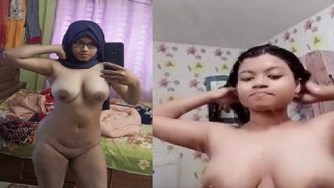 Hijab girl nude photos and bathing videos released