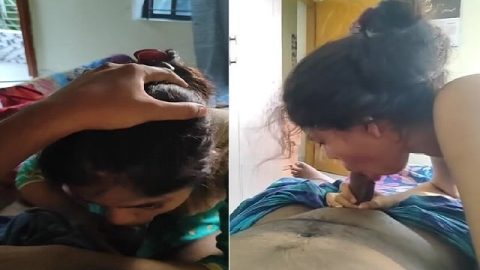 Horny wife Indian blowjob to husband in naked