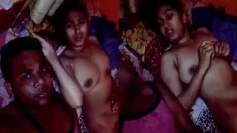 Sex-hungry newly married couple hot Bangla sex MMS video