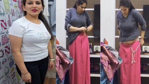 Hot MILF dress change caught by pervert husband