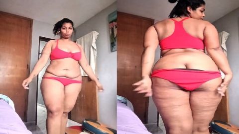 Huge ass MILF striptease viral hot MMS for lover