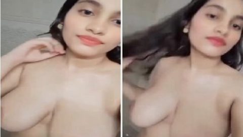 Huge boobs gorgeous girl nude selfie video upload