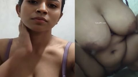 Huge boobs wife pissing and nude masturbation MMS