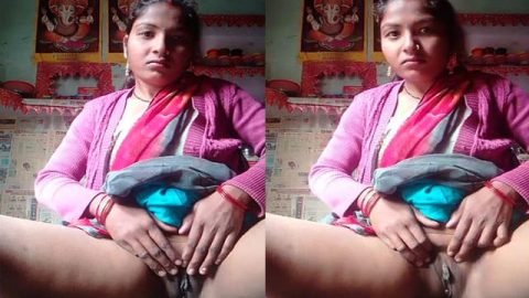 Innocent cute village wife showing her pussy on cam