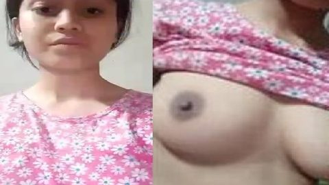 Innocent girl boob show and hairy pussy expose