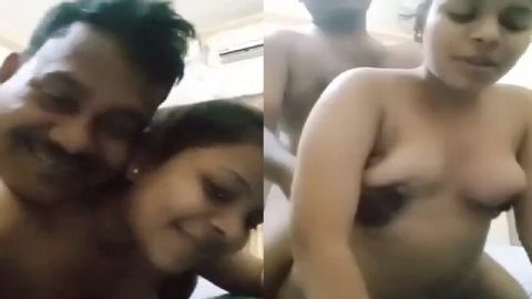 Jija fucking saali from back and boob press