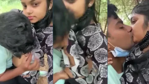 Cute village girl recording herself boobs sucked