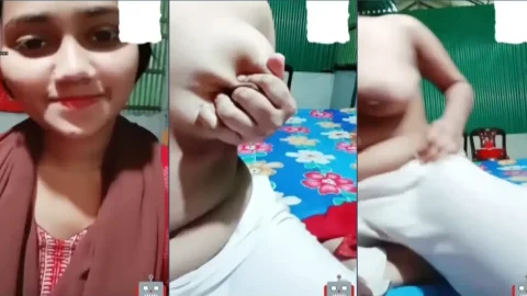 Cute desi girl video call nudes sexy boobs show for boyfriend