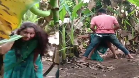 Mallu wife outdoor sex at backyard of house