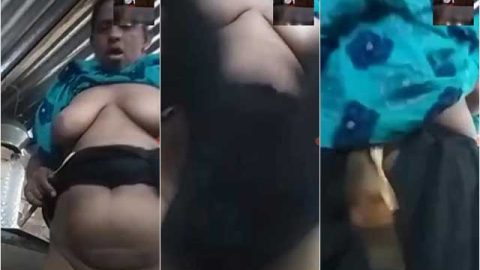 Mature village aunty showing to city lover boy