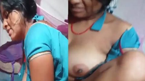 Mature village slut aunty riding dick of local customer