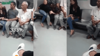 Metro Blowjob Viral Shameless Girl Public Suck