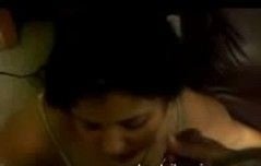 Cheating housewife gets a facial from lover