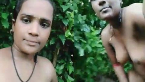 Naughty Dehati wife bathing nude outdoors