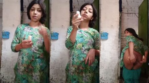 Naughty Indian village girl shitting and peeing