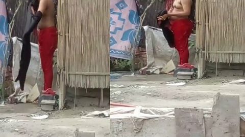 Neighbor girl nude bath caught on viral hidden cam