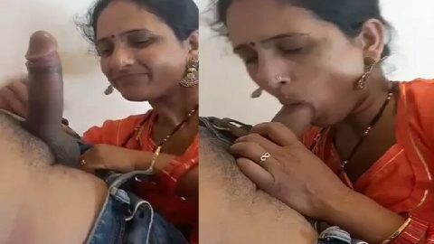 Orange nighty bhabhi blowjob in Rajasthani sex