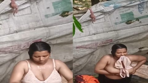 Outdoor bath bhabhi showing huge milk tankers