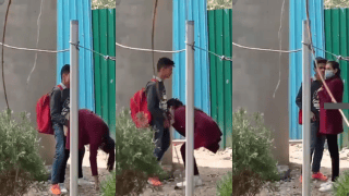 College Girl Outdoor Blowjob Doggy Quickie Caught