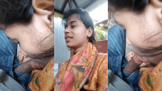 Indian Girl After Tuition Outdoor Sucks Lover's Dick