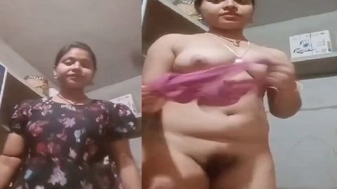 Petite village girl nude show with hairy pussy tempting