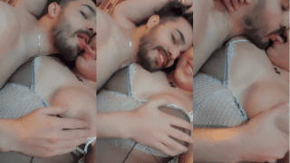 Desi Couple Romantic Cuddling Boobies Play Moan