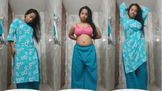 Traditional Girl Salwar Strips Naked